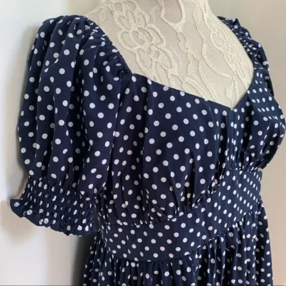 Wild Honey Maxi Maternity Dress in Polka Dot sz M - Picture 5 of 11